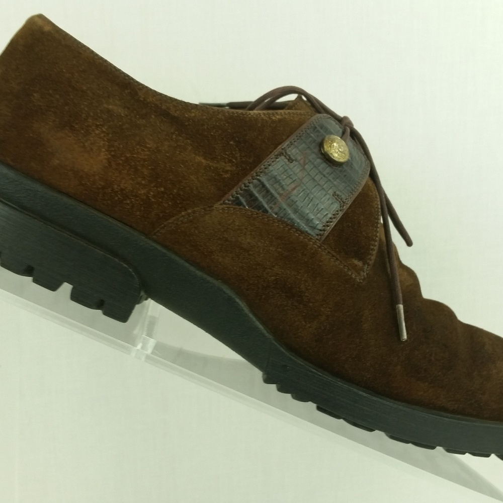 Vintage Gianni Versace Brown Suede Mens size 6.5